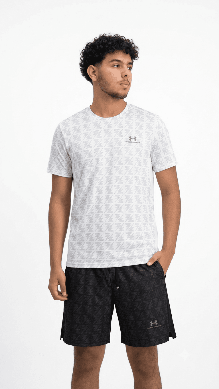 Ensemble UNDER AR SPORT SHRT26 BMPR XL BLANC
