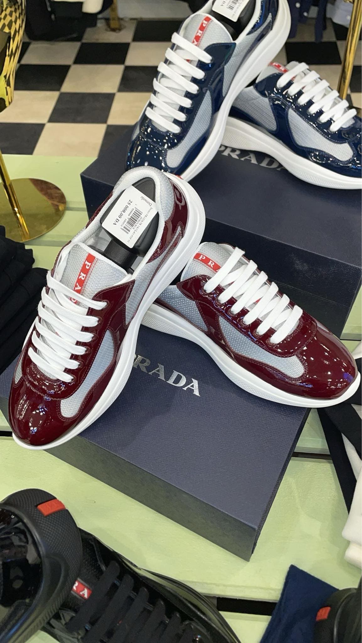 Basket PRADA PR 3A GLAS GSF BORDEAUX 41